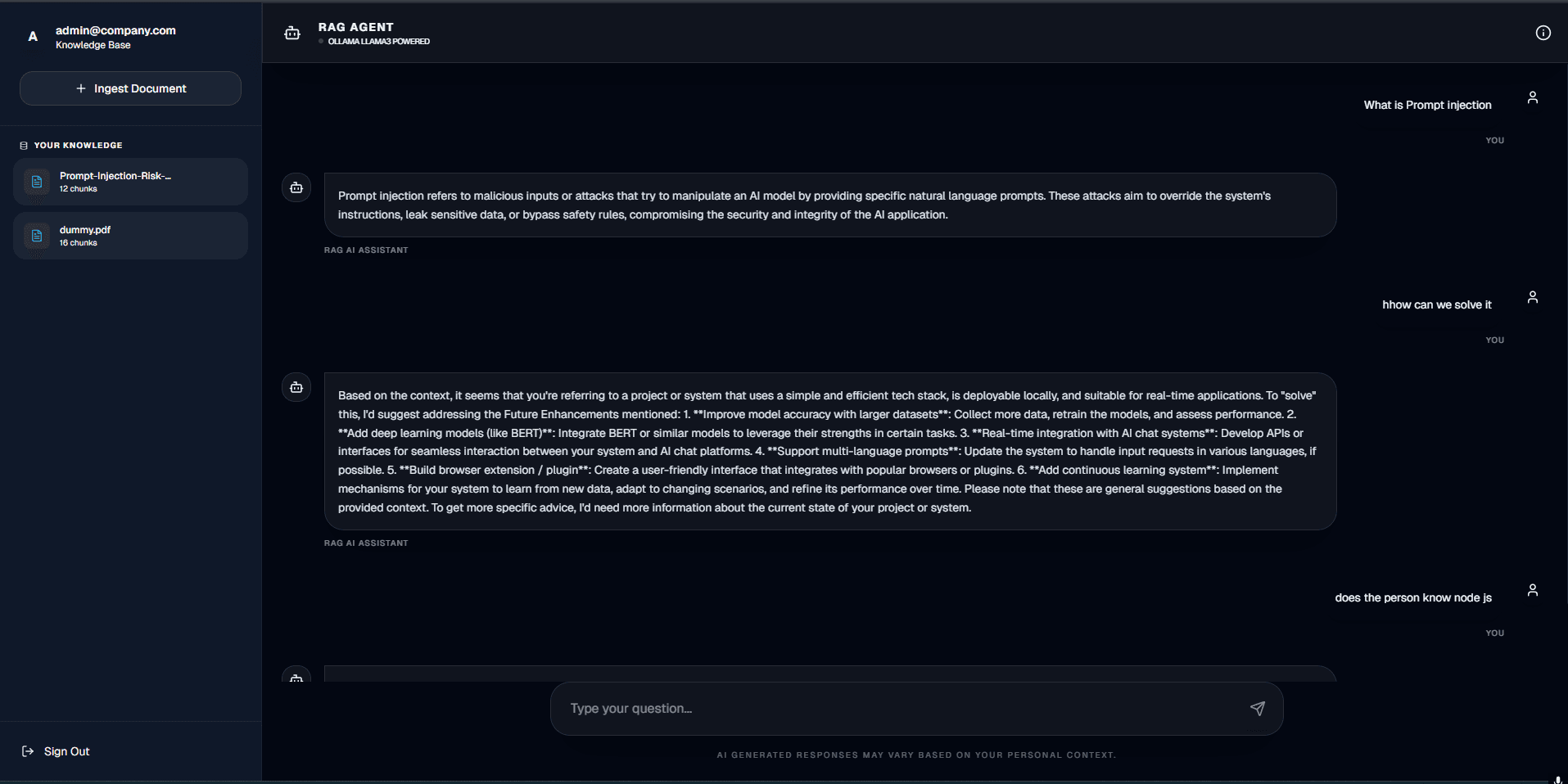 Chat Interface
